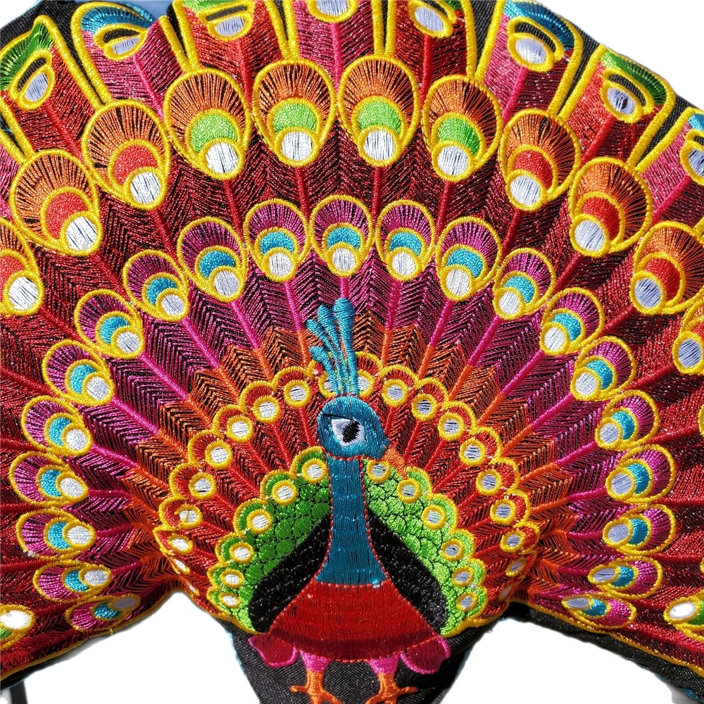 Large Peacock Wall Hanging - Picture 2 of 6
